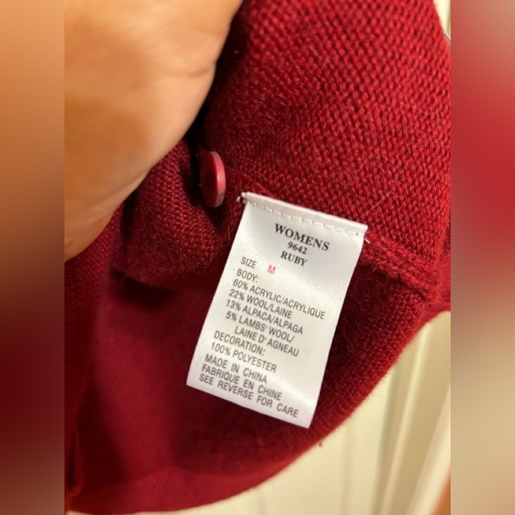 Woolrich Wool Alpaca Blend Ruby Sweater M - Picture 7 of 8